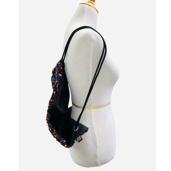 Lularoe sequin drawstring bag backpack - Picture 2 of 4
